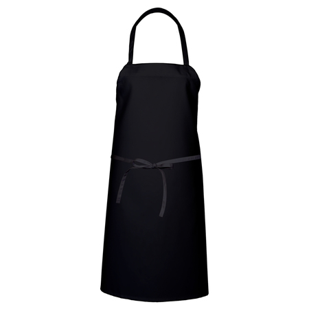 FAME FABRICS B5XL Back-of-House Kitchen Bib Apron, Black 83593